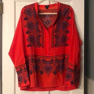 JCrew Printed Top - Size XL